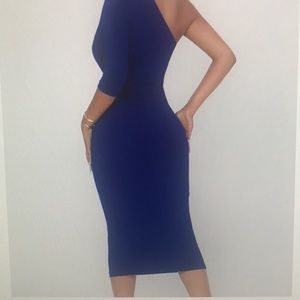 Satin Jacquard Self Tie V-neck Dress